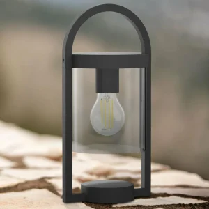 Mantra Iluminación Lampe à poser Maya en gris foncé pour l'extérieur, IP65^ Lampes Décoratives