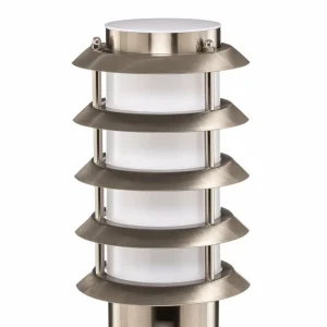 Lindby Lampe à socle en inox Selina^ Potelets Extérieurs