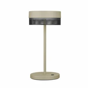 HELL Lampe à table LED Mesh rechargeable, hauteur 30cm sable/noir^ Lampes Décoratives