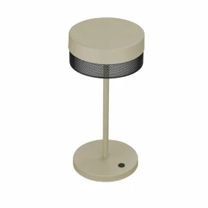 HELL Lampe à table LED Mesh rechargeable, hauteur 30cm sable/noir^ Lampes Décoratives
