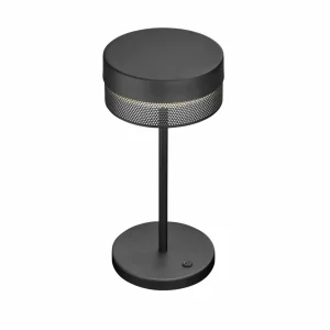 HELL Lampe à table LED rechargeable Mesh, hauteur 30 cm, noir^ Lampes Décoratives