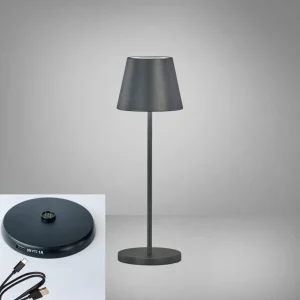 FH Lighting Lampe batterie LED Cosenza 2.0, 34 cm noire^ Lampes Décoratives