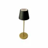 FH Lighting Lampe batterie LED Cosenza 2.0, 34 cm noire/dorée^ Lampes Décoratives