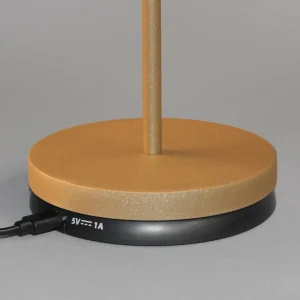 FH Lighting Lampe batterie LED Cosenza 2.0, 34 cm noire/dorée^ Lampes Décoratives