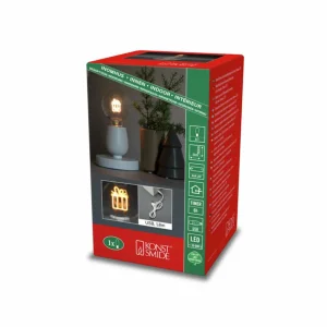 Konstsmide Christmas Lampe déco à poser LED en bois, filament cadeau^ Lumière De Noël