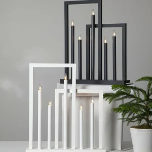 STAR TRADING Lampe déco fenêtre bois Frame 5 lampes, gris foncé^ Lumière De Noël