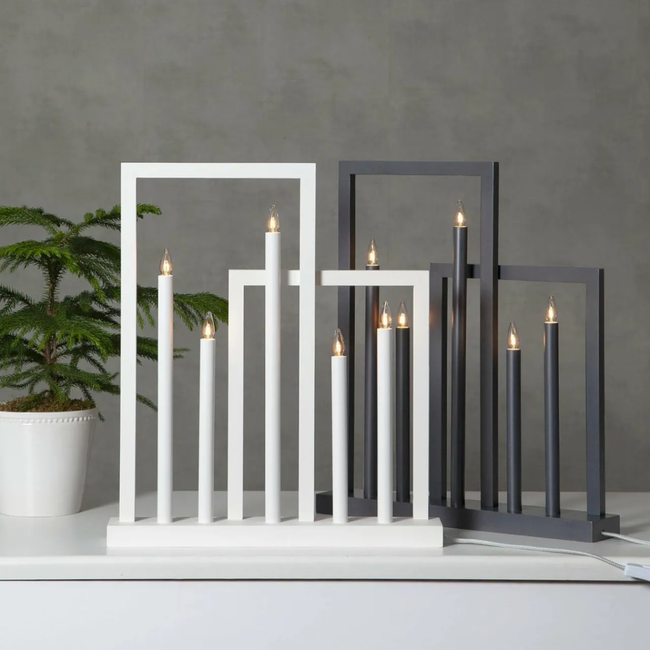 lampe_dco_fentre_bois_frame__lampes_gris_fonc_3.webp STAR TRADING Lampe déco fenêtre bois Frame 5 lampes, gris foncé^ Lumière De Noël