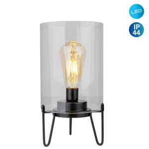 Näve Lampe déco LED Lonna, batterie, verre, métal^ Lampes Décoratives