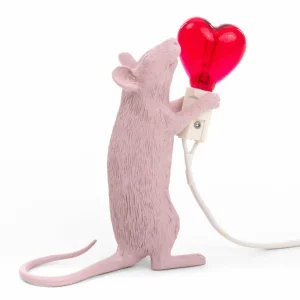 SELETTI Lampe déco LED Mouse Lamp USB Valentine blanche^ Lampes Décoratives