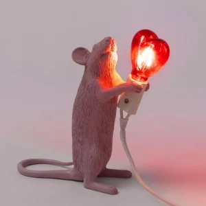SELETTI Lampe déco LED Mouse Lamp USB Valentine blanche^ Lampes Décoratives