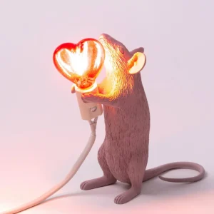 SELETTI Lampe déco LED Mouse Lamp USB Valentine blanche^ Lampes Décoratives