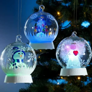 Konstsmide Christmas Lampe déco LED sphère de verre bonhomme de neige^ Lumière De Noël