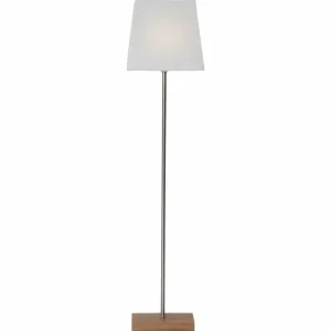 STAR TRADING Lampe déco Moa, combi étoile+abat-jour, pied chêne^ Lumière De Noël