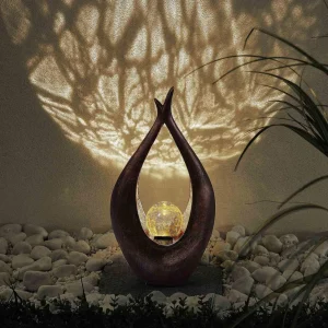 Lindby Lampe déco solaire LED Adem, ethnique, 50 cm^ Lampes Décoratives