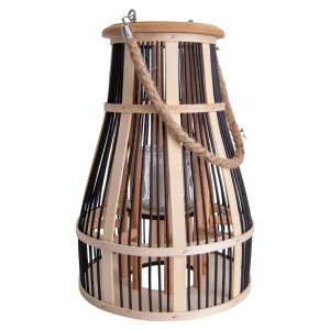 Näve Lampe déco solaire LED Panier, 34 cm, noir/naturel^ Lampes Décoratives
