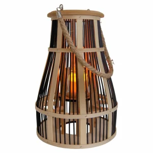 Näve Lampe déco solaire LED Panier, 34 cm, noir/naturel^ Lampes Décoratives