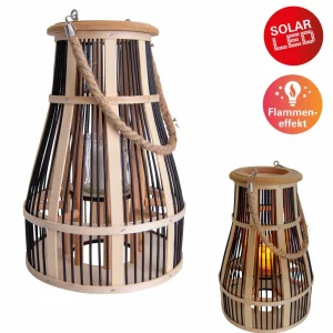 Näve Lampe déco solaire LED Panier, 34 cm, noir/naturel^ Lampes Décoratives