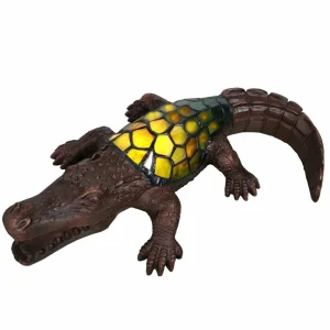 Clayre&Eef Lampe décorative 6004, crocodile style Tiffany^ Lampes Décoratives