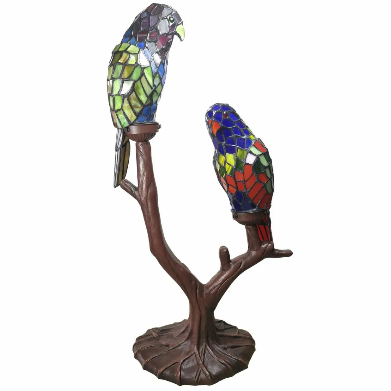 lampe_dcorative__deux_perroquets_tiffany_1.webp Clayre&Eef Lampe décorative 6017, deux perroquets, Tiffany^ Lampes Décoratives