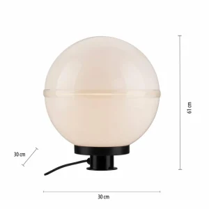 JUST LIGHT. Lampe décorative d'extérieur Hemis avec piquet de terre, Ø 30 cm^ Projecteurs D'Extérieur