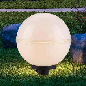 JUST LIGHT. Lampe décorative d'extérieur Hemis, piquet de terre, lot de 2 Ø 20cm^ Projecteurs D'Extérieur