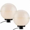 JUST LIGHT. Lampe décorative d'extérieur Hemis, piquet de terre, pack de 2 Ø 30cm^ Projecteurs D'Extérieur