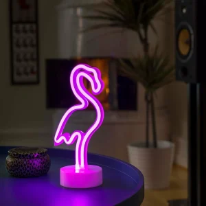 Konstsmide Season Lampe décorative LED Flamand rose, sur pile^ Lampes Décoratives
