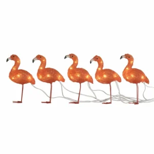 Konstsmide Season Lampe décorative LED Flamingo en lot de 5^ Lampes Décoratives