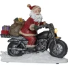 STAR TRADING Lampe décorative LED Merryville, Père Noël à moto^ Lumière De Noël