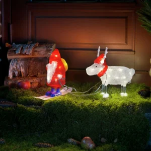 Konstsmide Christmas Lampe décorative LED Père Noël et renne IP44^ Lumière De Noël