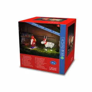 Konstsmide Christmas Lampe décorative LED Père Noël et renne IP44^ Lumière De Noël