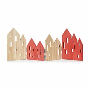 Markslöjd Lampe décorative LED View en bois, rouge^ Lumière De Noël