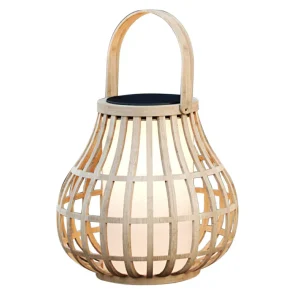 Nordlux Lampe décorative solaire LED Leo en bambou^ Lampes Décoratives