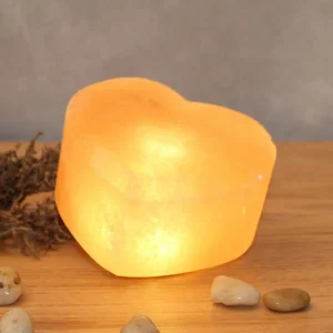 Wagner Life Lampe de sel LED cœur avec port USB, ambre^ Lampes Décoratives