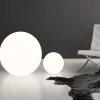 Linea Light Lampe de sol LED Oh !, Ø 55 cm, E27, polycarbonate, blanc^ Potelets Extérieurs