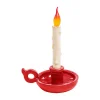 SELETTI Lampe de table déco LED Grimm Bugia bougie rouge^ Lampes Décoratives