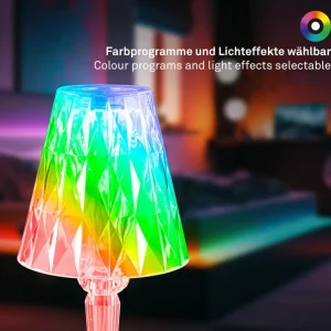 Briloner Lampe de table LED 7464010 RVB avec télécommande^ Lampes Décoratives