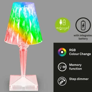 Briloner Lampe de table LED 7464010 RVB avec télécommande^ Lampes Décoratives