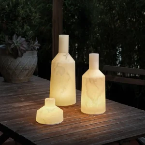 Carpyen Lampe de table LED Alabast, batterie, IP65, hauteur 11cm^ Lampes Décoratives