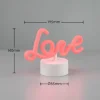 Reality Leuchten Lampe de table LED Amor, blanc, plastique, batterie, USB^ Lampes Décoratives