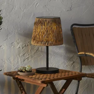 STAR TRADING Lampe de table LED Cesta 48cm brun/noir Plastique/métal^ Lampes Décoratives