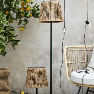 STAR TRADING Lampe de table LED Cesta 48cm brun/noir Plastique/métal^ Lampes Décoratives