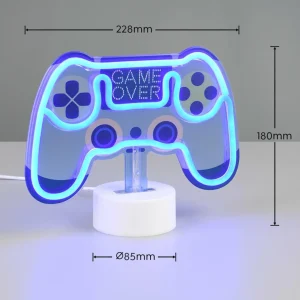 Reality Leuchten Lampe de table LED Control, bleu, largeur 22,8 cm, plastique^ Lampes Décoratives
