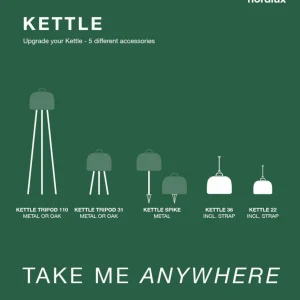Nordlux Lampe de table LED Kettle Tripod métal, abat-jour 36cm^ Lampes Décoratives
