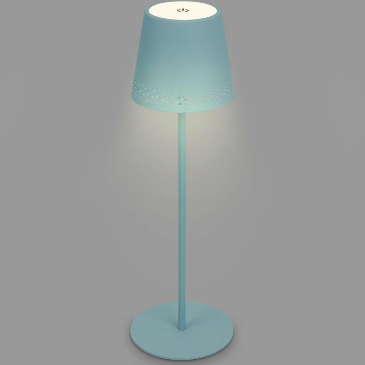 Briloner Lampe de table LED Kiki avec poser rechargeable 3.000K, bleu pigeon^ Lampes Décoratives