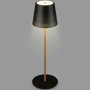 Briloner Lampe de table LED Kiki avec poser rechargeable 3.000K noir/or^ Lampes Décoratives