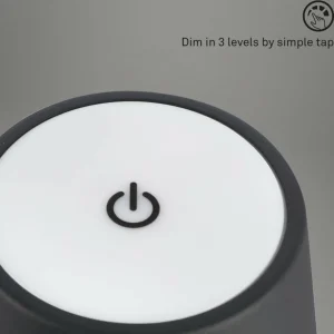 Briloner Lampe de table LED Kiki avec poser rechargeable 3.000K noir/or^ Lampes Décoratives