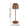 EGLO Lampe de table LED Mannera, batterie, brun rouille^ Lampes Décoratives