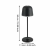 EGLO Lampe de table LED Mannera, batterie, noire^ Lampes Décoratives
