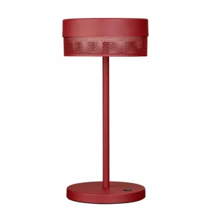 HELL Lampe de table LED Mesh rechargeable, hauteur 30 cm, rouge indien^ Lampes Décoratives